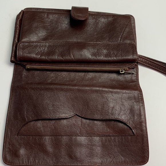 Gucci Brown Large Leather Wristlet /Clutch Bag Excellent Condition Rare … - Picture 5 of 14